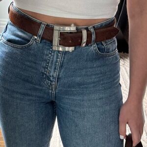 Ben Amun by Issac Manevitz Vintage Western Leather Calf Hair Belt